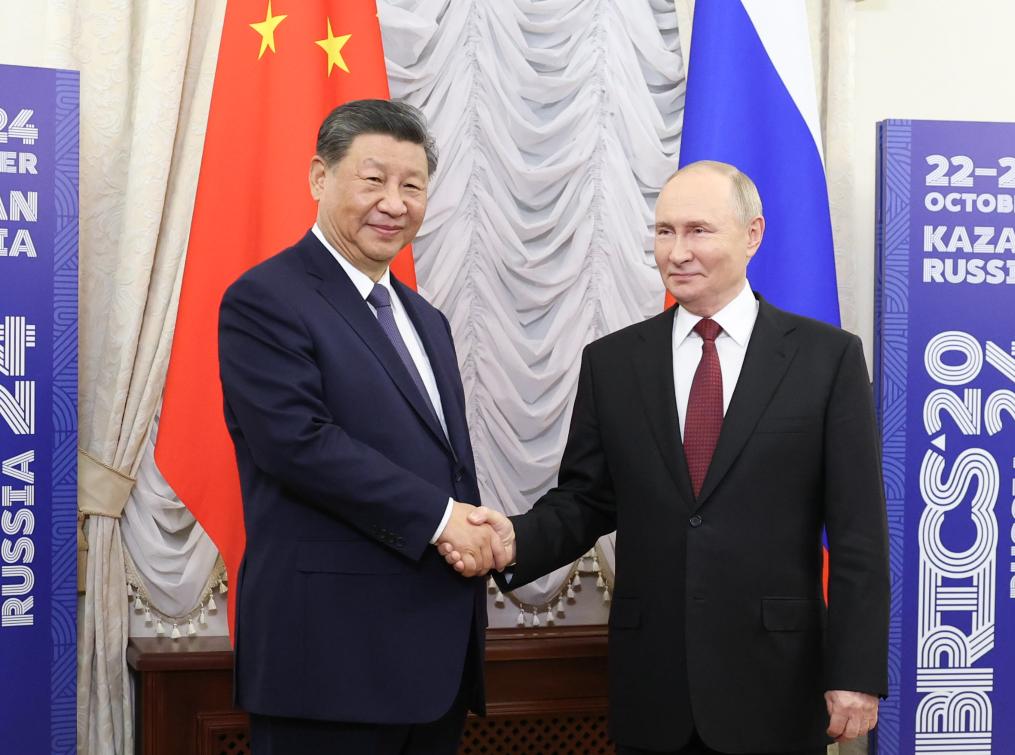 Russian President #Vladimirputin Meeting With Chinese President #Xijinping Who Is In Kazan City For The 16Th #Brics Summit Being Held To Forge Cooperation With Countries Of Global South Nsn