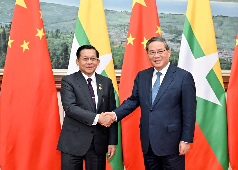 Chinese Premier Li Qiang Meeting With Myanmar'S Leader Min Aung Hlaing, In Kunming, Yunnan 2024