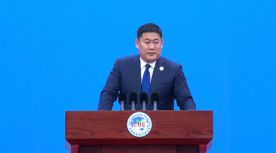 Prime Minister Of Mongolia Luvsannamsrai Oyun Erdene At China International Import Expo2024 ,#Ciie2024, Opens In Shanghai Nsn Asia 2024 1