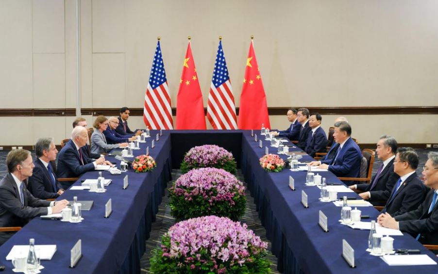 Xi Jinping Meets With President Biden On Sidelines Of Apec Summit In In Lima, Peru 2024 Nsn Asia 5