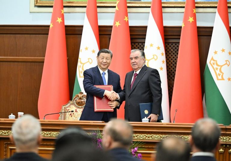 TAJIKISTAN-DUSHANBE-XI JINPING-RAHMON-TALKS