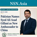 Pakista's New Envoy to China to Deepen Cooperation,