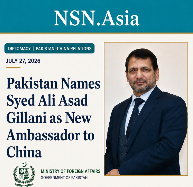 Pakista's New Envoy to China to Deepen Cooperation,