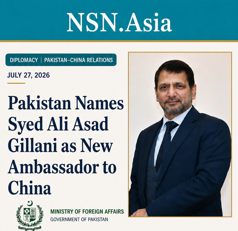 Pakista's New Envoy to China to Deepen Cooperation,