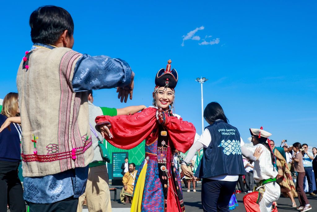 Silk Road Caravan of UNCCD reaches Mongolia after a 6000 km journey across Eurasia bringing pastoralist voices to the opening of COP17 in Ulaanbaatar Mongolia c