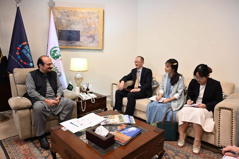 Pakistan and China agree to strengthen youth cooperation in education, skills, employment, technology and innovation as PMYP Chairman Rana Mashhood Ahmed Khan meets Chinese envoy Shi Yuanqiang in Islamabad.