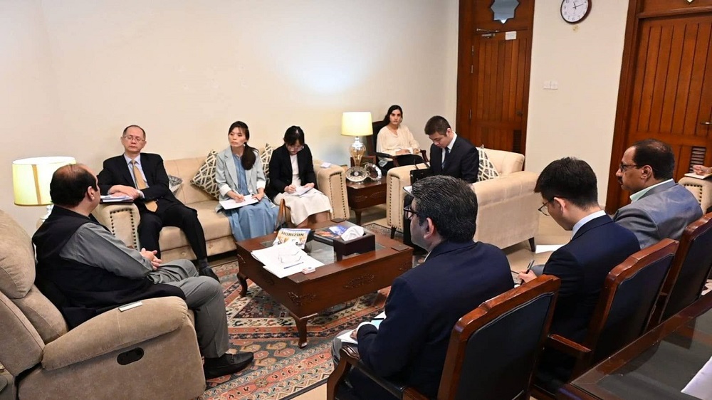 Pakistan and China agree to strengthen youth cooperation in education, skills, employment, technology and innovation as PMYP Chairman Rana Mashhood Ahmed Khan meets Chinese envoy Shi Yuanqiang in Islamabad.